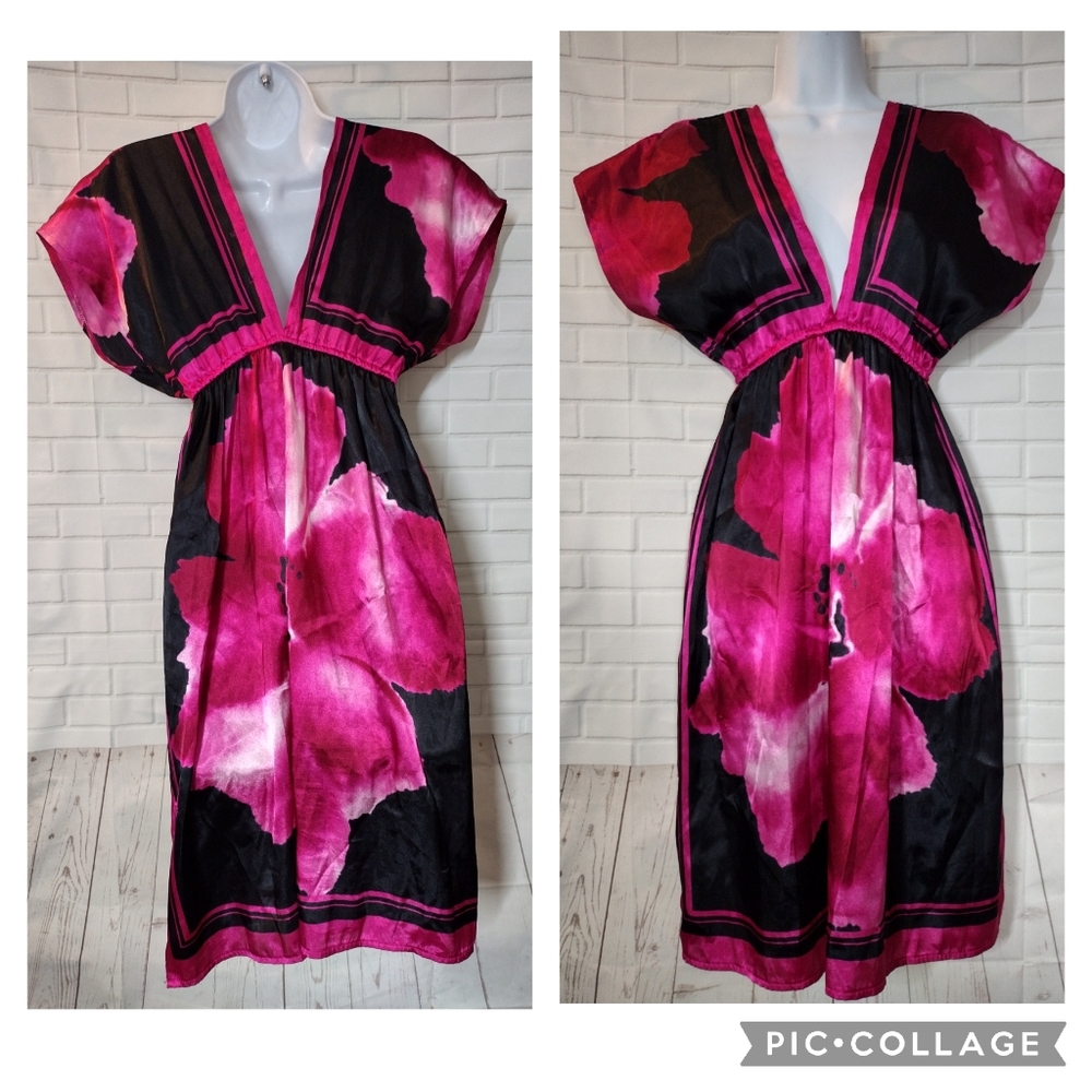 Twentyone Kimono Style Pink Floral Women's Dress